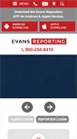 Mobile Screenshot of evansreporting.com